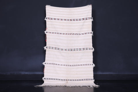 Berber flatwoven Moroccan carpet 3.2 FT X 6 FT