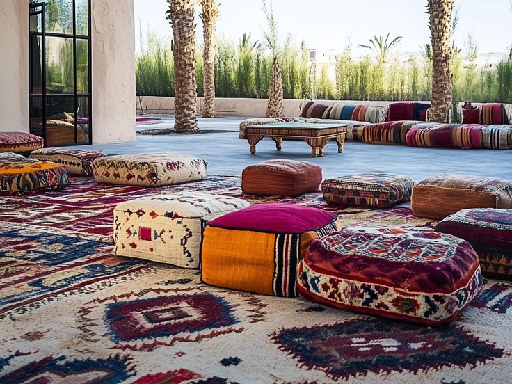 Small but Stylish: How Moroccan Beni Ourain Poufs Enhance Compact Spaces