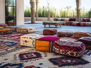 Small but Stylish: How Moroccan Beni Ourain Poufs Enhance Compact Spaces