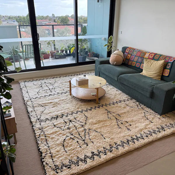 How can a beni ourain rug transform my living area?