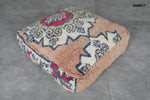 Stunning Moroccan kilim pouf - Vintage Berber Floor Cushion