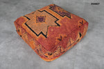 Tribal Moroccan Wool Floor Cushion – Handmade Kilim Pouf