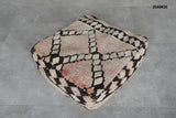 Handmade Kilim Ottoman Pouf - Geometric Tribal Pouf