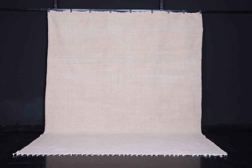 Berber solid beige rug - Moroccan rug - Handmade rug
