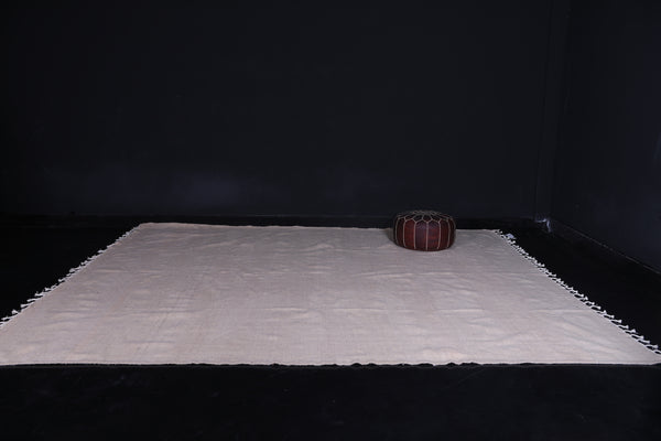 Berber solid beige rug - Moroccan rug - Handmade rug
