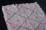 Alfombra de lana azilal marroquí con un hábito a mano 2.2 pies x 3.8 pies