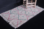 Handknotted Moroccan Azilal wool rug 2.2 FT X 3.8 FT