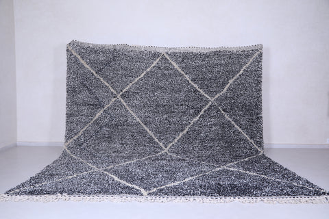 Alfombra gris marroquí personalizada, alfombra hecha a mano bereber