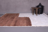 Custom Brown & white Moroccan carpet