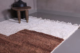 Custom Brown & white Moroccan carpet