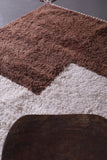 Custom Brown & white Moroccan carpet