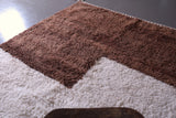 Custom Brown & white Moroccan carpet