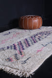 Vintage handmade berber moroccan rug 4.6 FT X 8.2 FT
