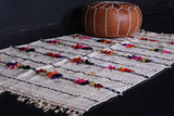 Impresionante alfombra marroquí bereber bereber, 3.8 pies x 6.4 pies