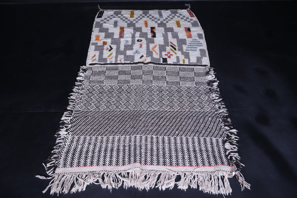 Azilal berber entryway Moroccan carpet - 3.6 FT X 7 FT | Unique handwoven rug