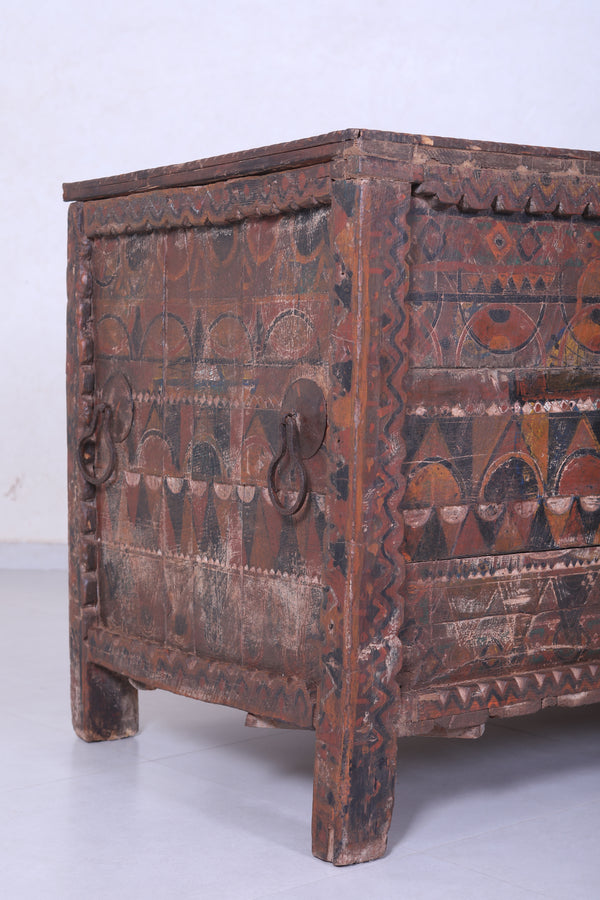 Vintage Moroccan chest H 3.1 FT x W 8.3 FT x D 2.6 FT
