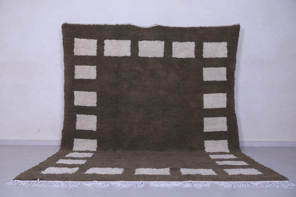 Green checkered rug - Custom Moroccan rug - wool berber rug