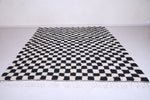 Alfombra marroquí personalizada a cuadros - alfombra a cuadros en blanco y negro