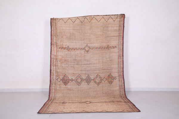 Vintage handmade Moroccan tuareg rug 5.4 X 9.1 Feet