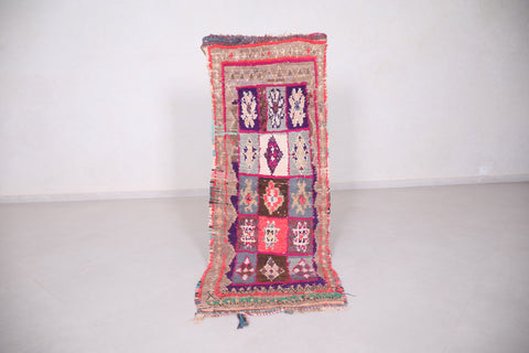 Colorido corredor marroquí alfombra azilal 2.3 pies x 5.9 pies