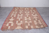 Vintage handmade Tuareg rug 6.6 X 9.3 Feet