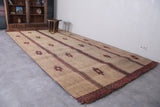 Vintage handmade tuareg mat 7.6 X 15.1 Feet