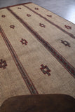 Vintage handmade tuareg mat 7.6 X 15.1 Feet