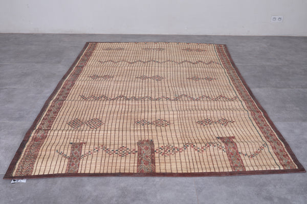 Vintage handmade tuareg rug 5.8 X 8.5 Feet