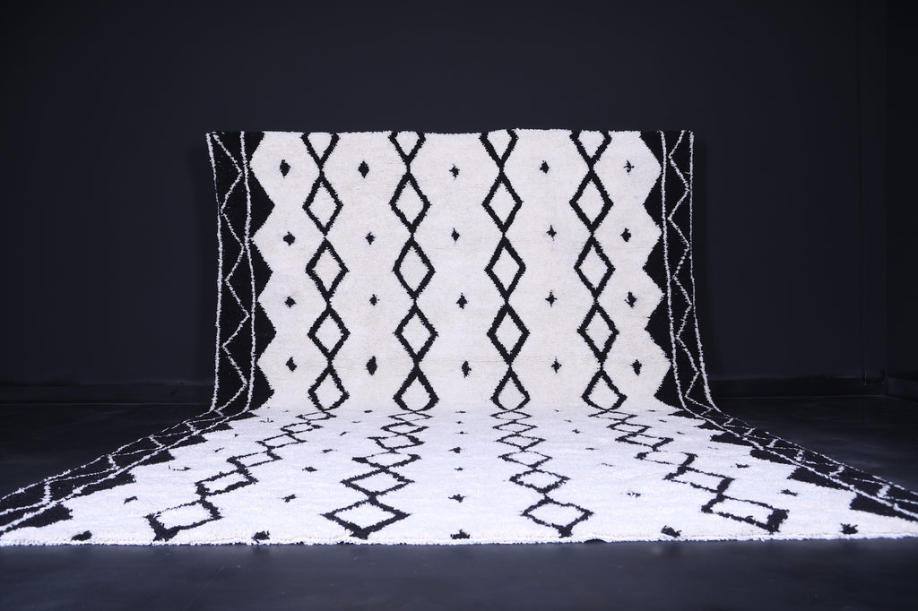 Authentic Beni ourain rug - Berber rug - Custom Black and white rug