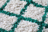 All Wool Beni Ourain Alfombra - Cuadros verdes - alfombra personalizada