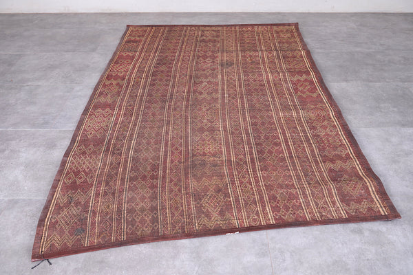 Vintage handmade tuareg rug 5.3 X 8.5 Feet