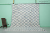 Large Moroccan Diamond Pattern Rug - Handcrafted Berber Wool | 8.2 x 9.7 ft