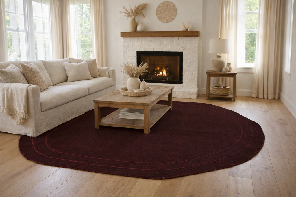 Burgundy flatwoven moroccan rug – Handmade wool kilim– Custom size rug