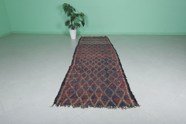 Handmade Moroccan runner rug – 3.4 FT X 11.3 FT | Long vintage carpet