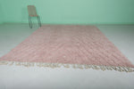 Soft Pink Moroccan Rug – Subtle Geometric Pattern (8 x 9.9 ft)