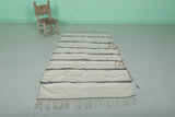 Vintage Handira Blanket – 3.5 FT X 6.6 FT | Moroccan Berber Decor