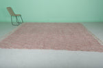 Soft Pink Moroccan Rug – Subtle Geometric Pattern (8 x 9.9 ft)