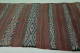 Vintage Moroccan Kilim Rug – 4.2 x 9.2 FT, Earth Tones with Geometric Pattern