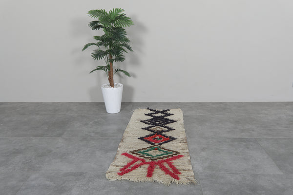 Moroccan Runner Rug – 1.9 x 4.7 FT | Handwoven Geometric Patterns