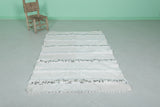 Authentic Moroccan Wedding Blanket Rug - 3.8 FT x 5.9 FT | Handwoven Textile with Sequins