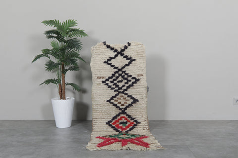 Moroccan Runner Rug – 1.9 x 4.7 FT | Handwoven with Geometric Patterns