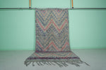 Vintage Moroccan Berber Rug – 5.2 FT X 10 FT | Pastel Chevron Pattern Handmade Carpet