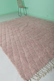 Soft Pink Moroccan Rug – Subtle Geometric Pattern (8 x 9.9 ft)