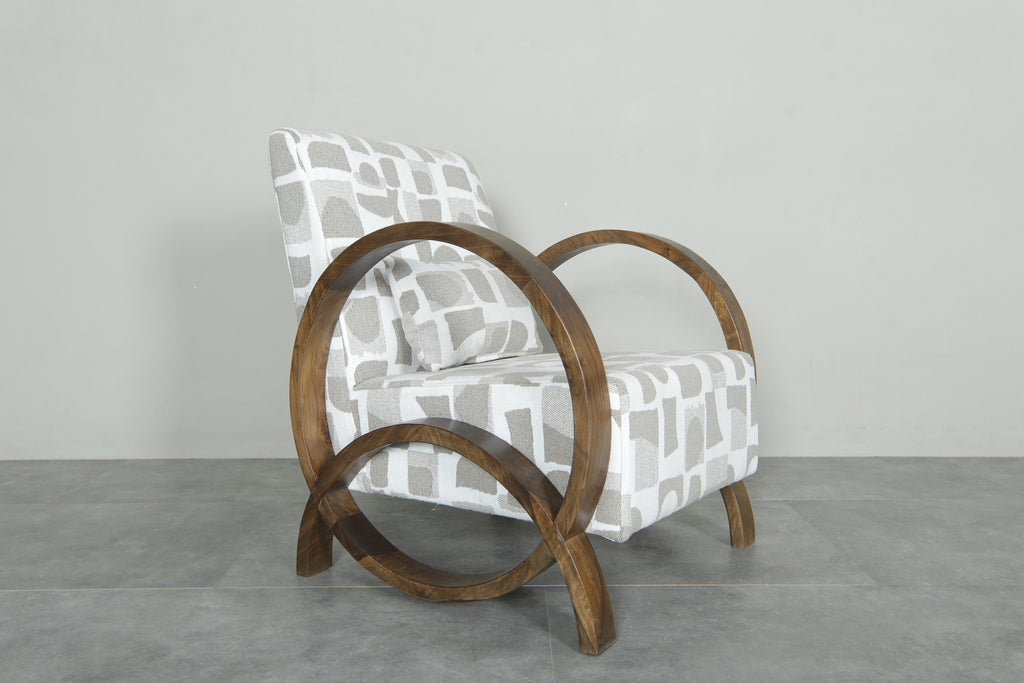 Modern Circle Arm Lounge Chair