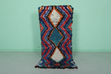Vintage Colorful Moroccan Berber Rug – 2.5 FT X 6 FT | Bold Boho Charm