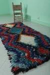 Vintage Colorful Moroccan Berber Rug – 2.5 FT X 6 FT | Bold Boho Charm
