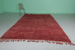 Red Vintage Handmade Moroccan Berber Rug – 7.2 FT X 11.3 FT | Authentic Artisan Crafted Design