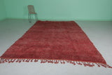 Red Vintage Handmade Moroccan Berber Rug – 7.2 FT X 11.3 FT | Authentic Artisan Crafted Design