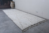 Custom Handmade Moroccan Runner Rug - White Wool Rug