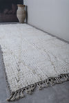 Custom Handmade Moroccan Runner Rug - White Wool Rug